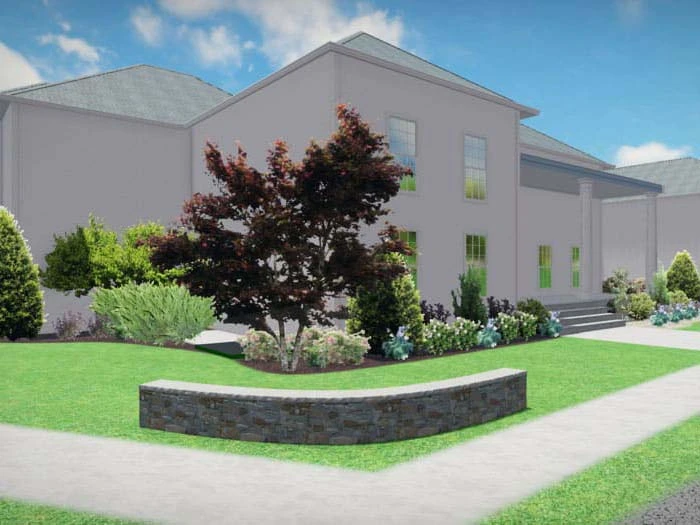 Commercial Landscape and Drainage project in Hatboro, PA