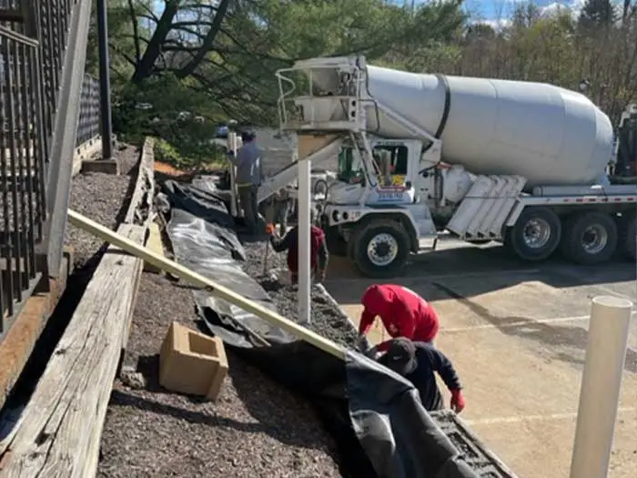 Commercial Hardscape project in upper southampton township, pa