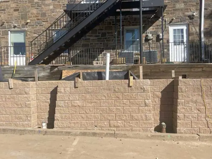 Commercial Hardscape project in upper southampton township, pa